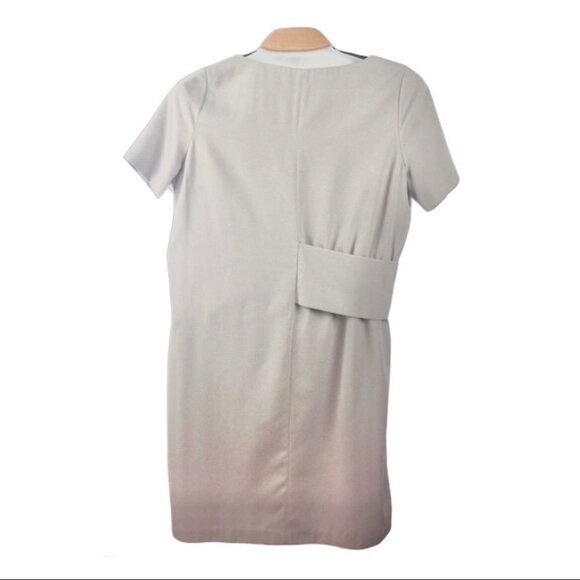 Oak + Fort Beige Short Sleeved Side Banded Dress Size S - Picture 3 of 5